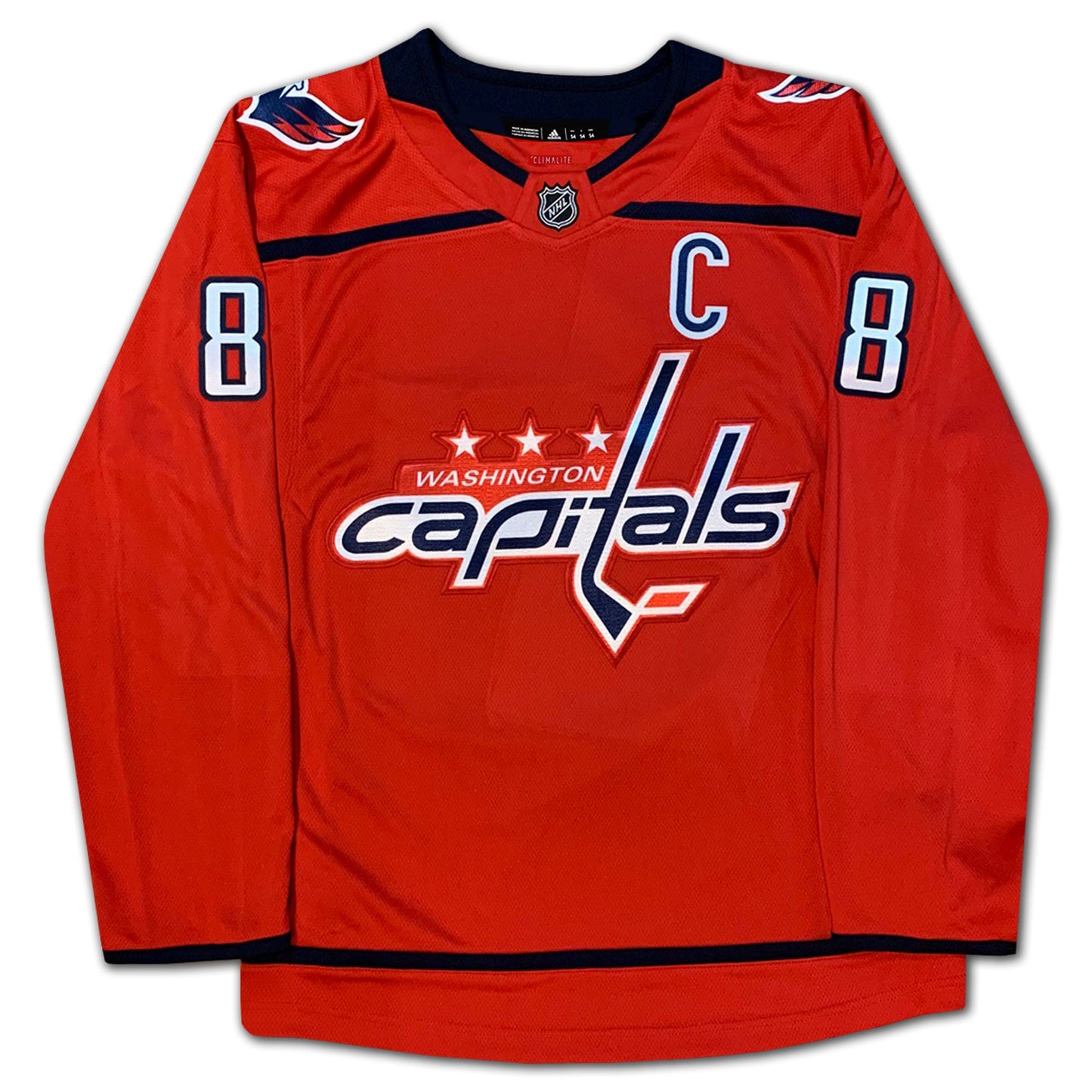 ALEXANDER OVECHKIN AUTOGRAPHED RED WASHINGTON CAPITALS ADIDAS JERSEY – OFFICIAL SIGNED NHL COLLECTIBLE (SIZE L OR XL)