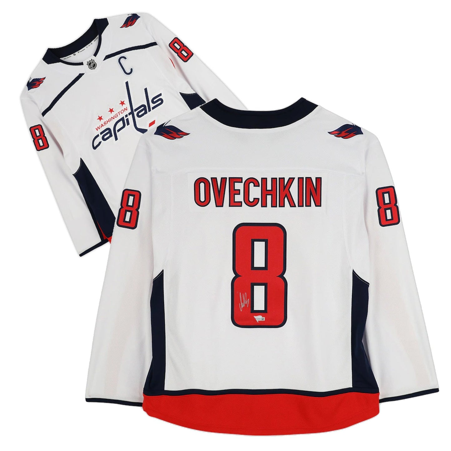 ALEXANDER OVECHKIN AUTOGRAPHED WASHINGTON CAPITALS WHITE JERSEY – SIGNED NHL HOCKEY MEMORABILIA COLLECTIBLE (SIZE L OR XL)