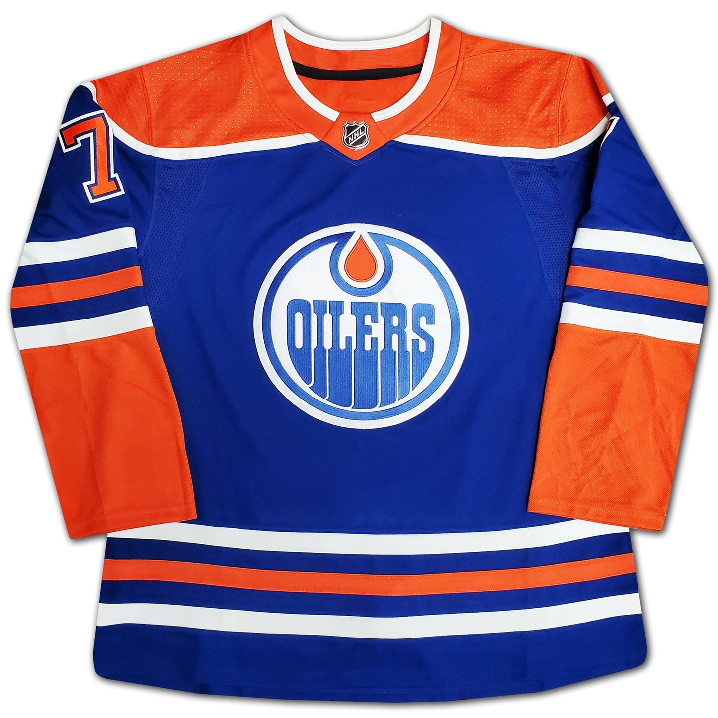 PAUL COFFEY AUTOGRAPHED EDMONTON OILERS BLUE JERSEY – SIGNED NHL HOCKEY MEMORABILIA COLLECTIBLE (SIZE L OR XL)