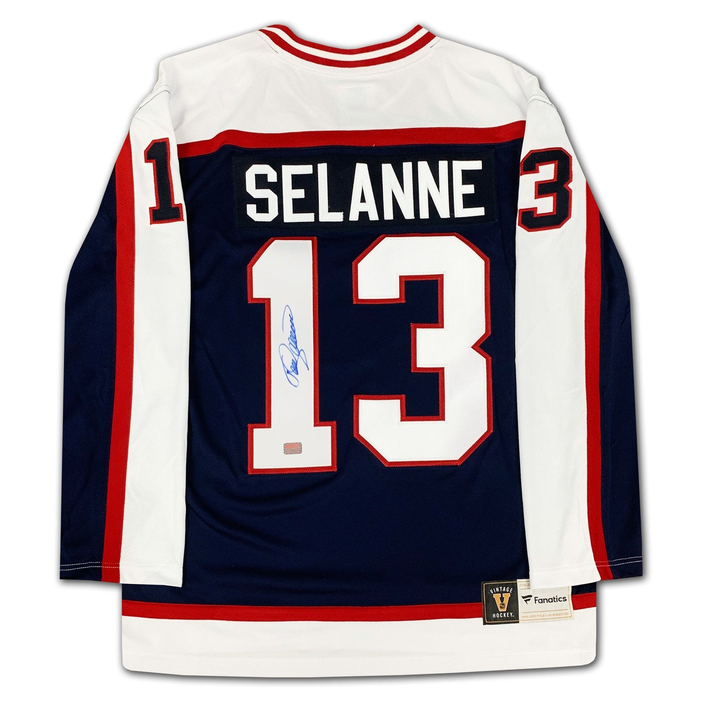 TEEMU SELANNE AUTOGRAPHED WINNIPEG JETS WHITE JERSEY – SIGNED NHL HOCKEY MEMORABILIA COLLECTIBLE (SIZE L OR XL)