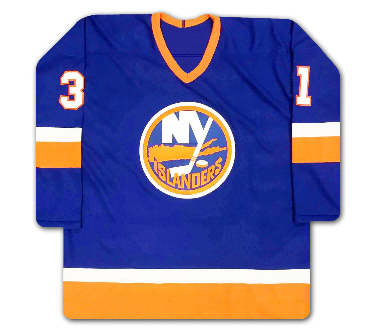 BILLY SMITH AUTOGRAPHED NEW YORK ISLANDERS BLUE JERSEY – SIGNED NHL HOCKEY MEMORABILIA COLLECTIBLE (SIZE L OR XL)
