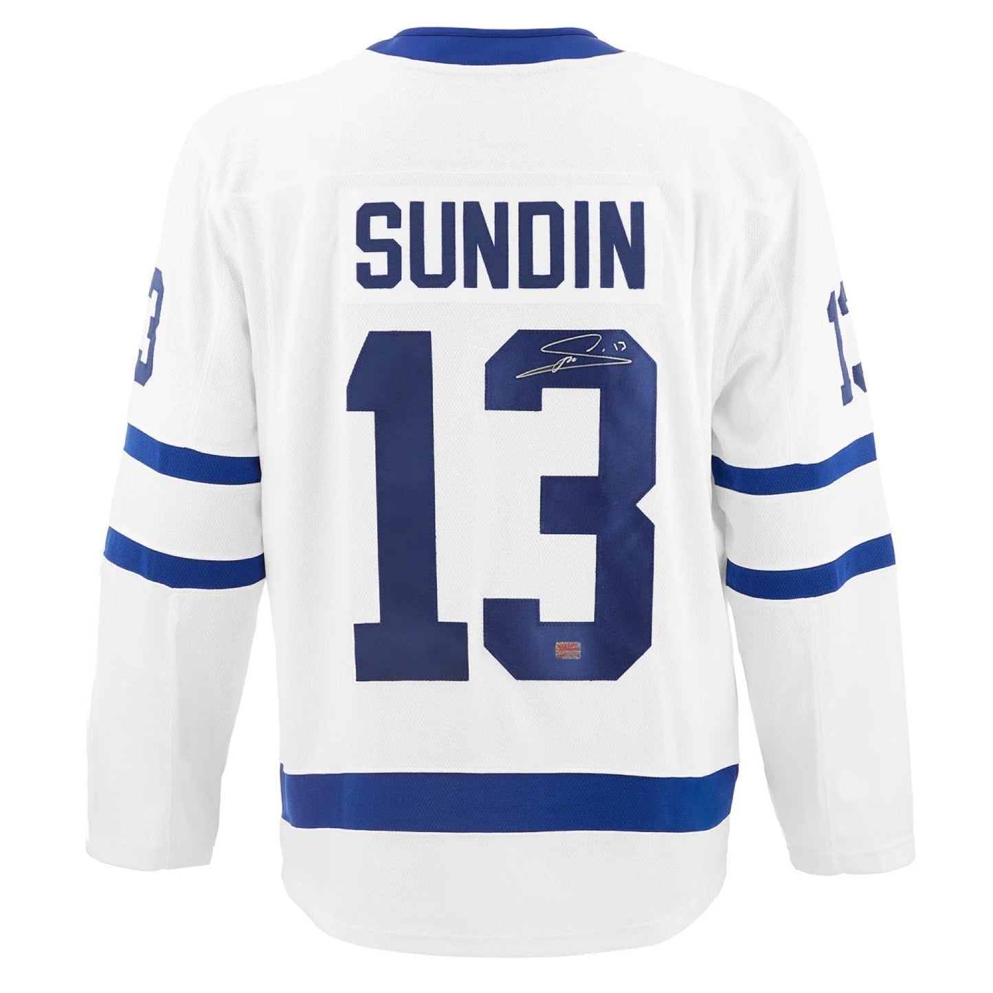 MATS SUNDIN AUTOGRAPHED TORONTO MAPLE LEAFS WHITE JERSEY – SIGNED NHL HOCKEY COLLECTIBLE MEMORABILIA (SIZE L OR XL)