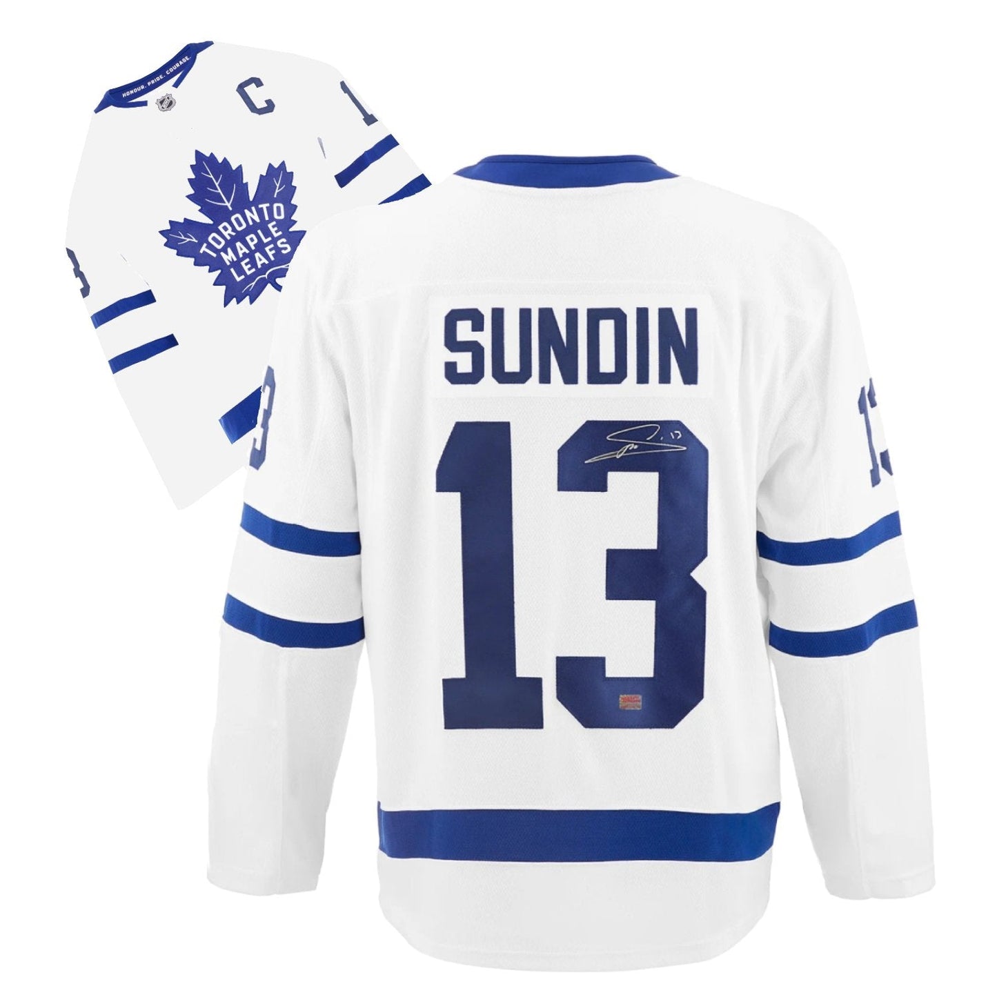MATS SUNDIN AUTOGRAPHED TORONTO MAPLE LEAFS WHITE JERSEY – SIGNED NHL HOCKEY COLLECTIBLE MEMORABILIA (SIZE L OR XL)