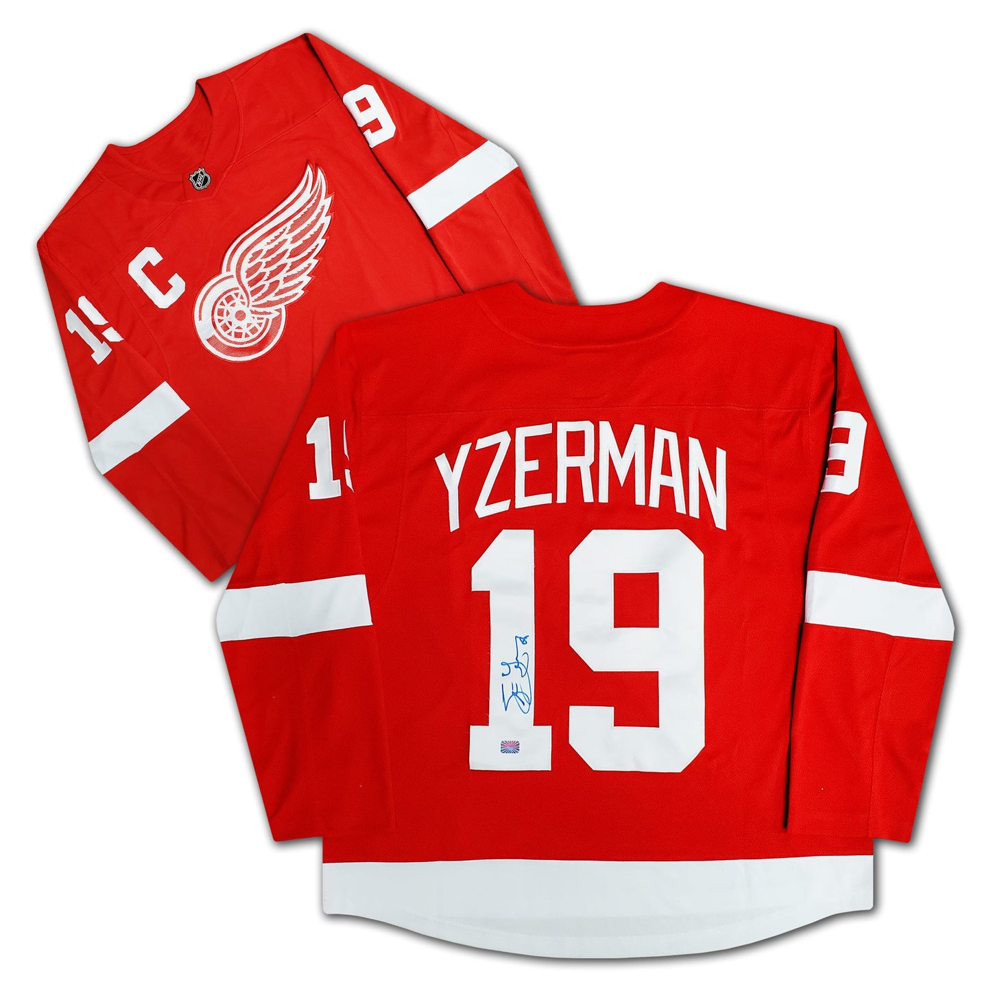 STEVE YZERMAN AUTOGRAPHED DETROIT RED WINGS RED JERSEY – SIGNED NHL HOCKEY MEMORABILIA COLLECTIBLE (SIZE L OR XL)