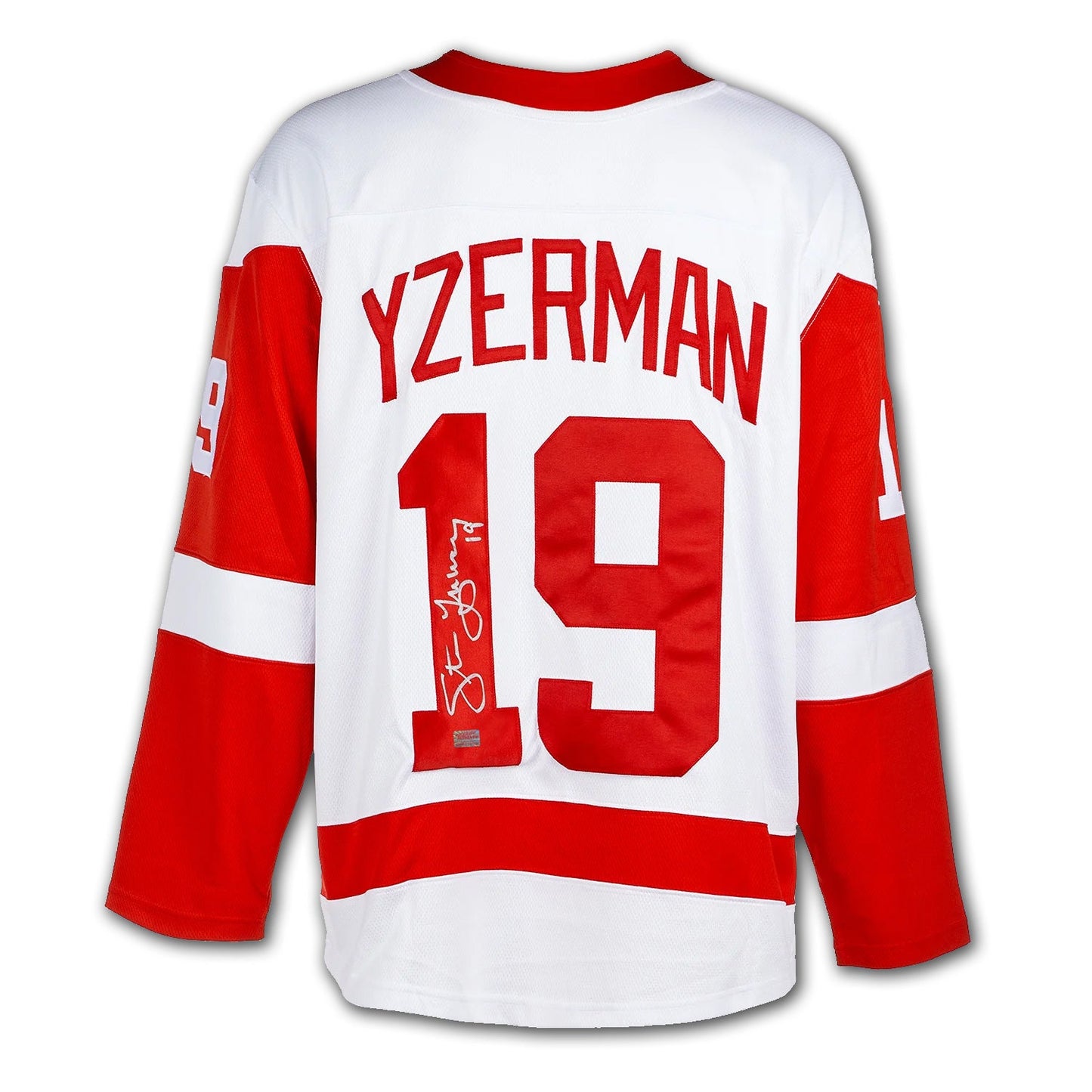 STEVE YZERMAN AUTOGRAPHED DETROIT RED WINGS WHITE JERSEY – SIGNED NHL HOCKEY MEMORABILIA COLLECTIBLE (SIZE L OR XL)