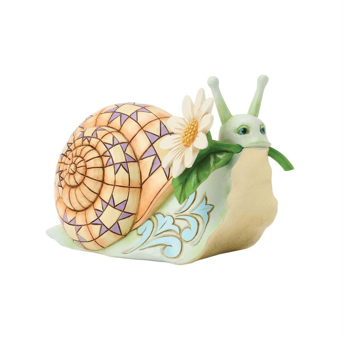 Jim Shore Heartwood Creek - Snail with Daisy Flower Figurine
