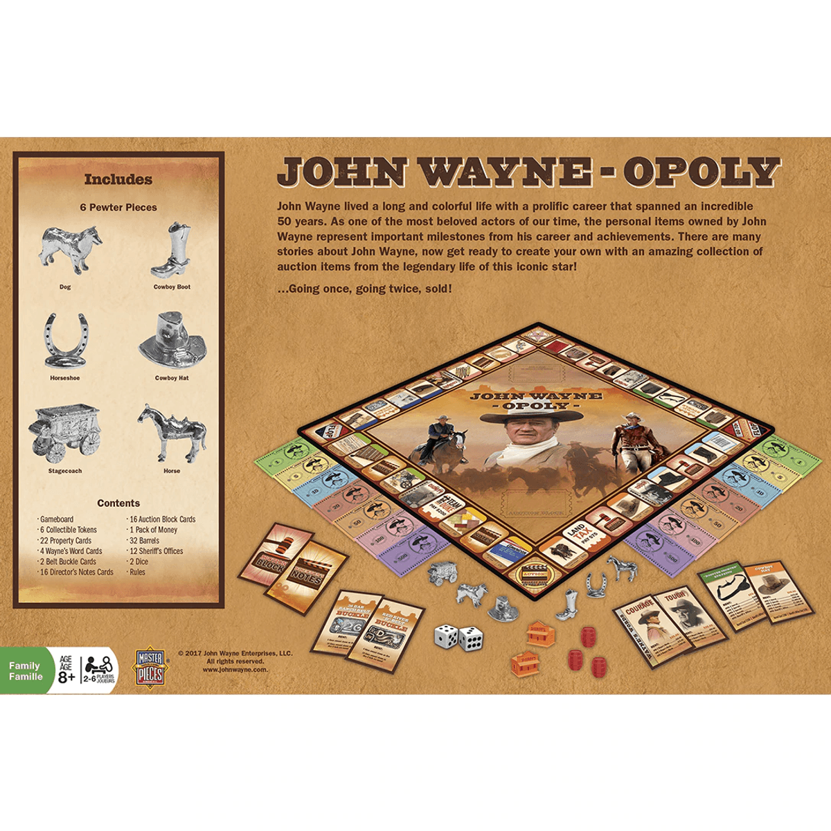 John Wayne Opoly Board Game