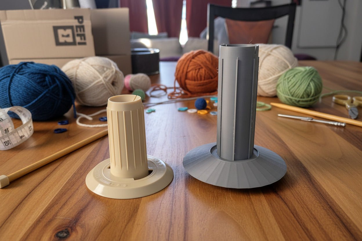 Jumbo Yarn Winder Upgrade Kit – Extended Spindle & Base