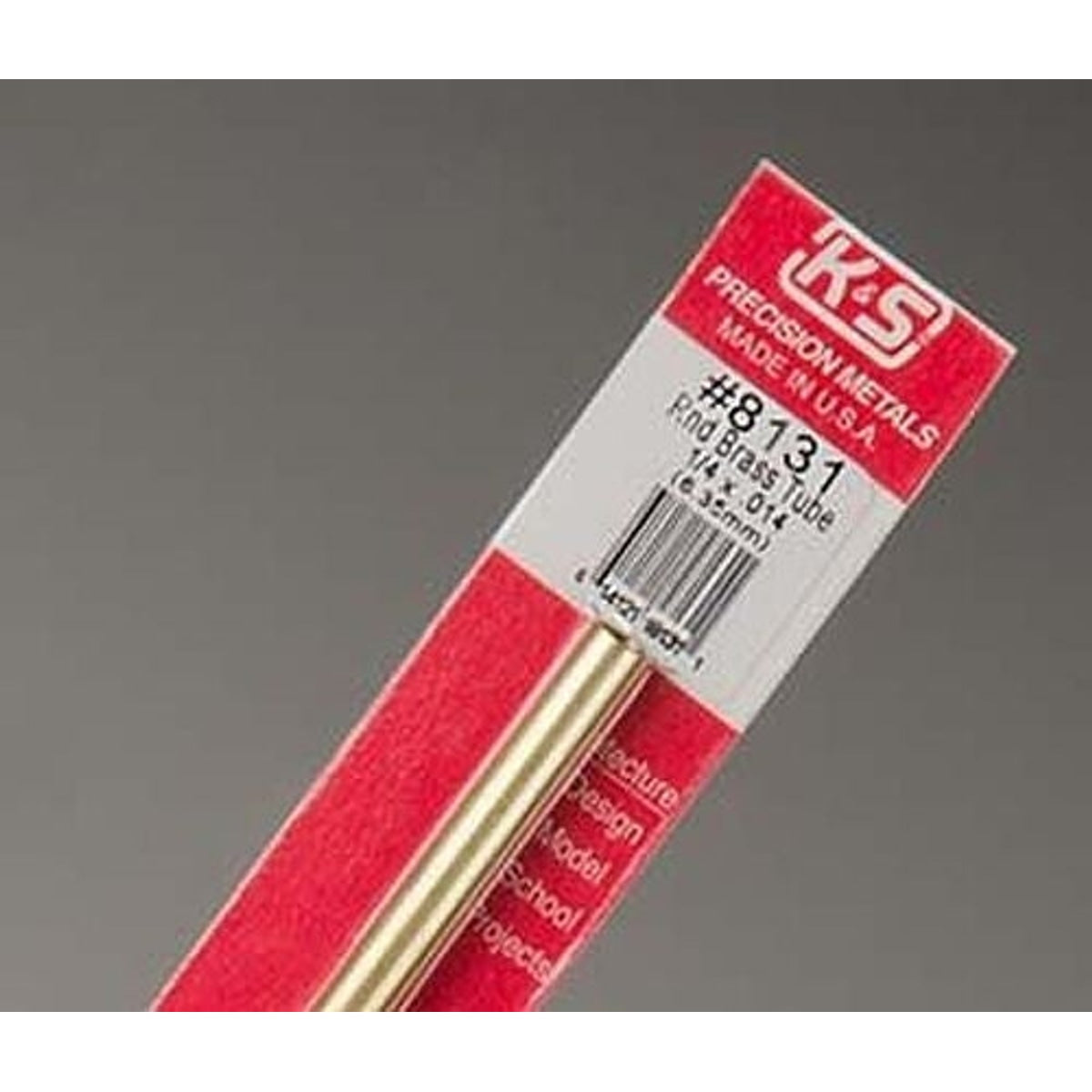 K&S #8131 Round Brass Tube 1/4" x 12" Carded