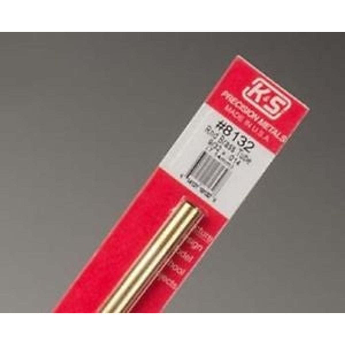 K&S Precision Metals #8132 Round Brass Tube 9/32" x 12" Carded NIB