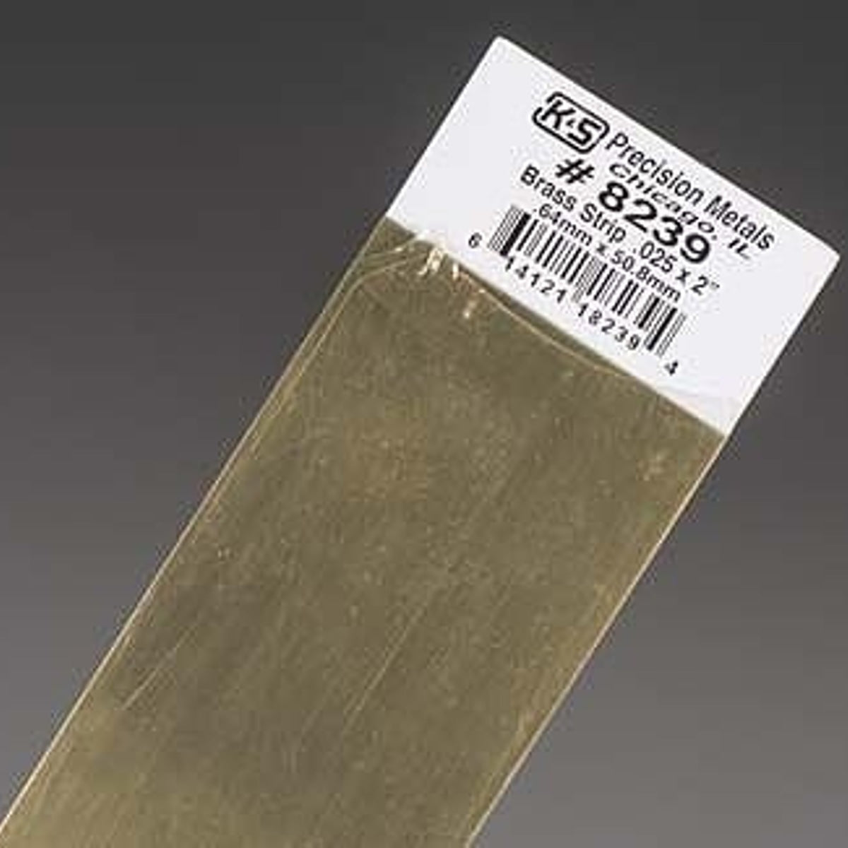 K&S Precision Metals #8239 Brass Strip 0.025" x 2" x 1' NIB