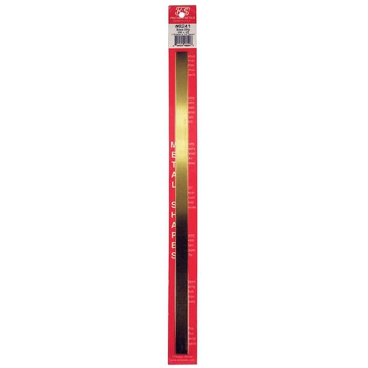 K&S Precision Metals #8241 Brass Strip 1/2" x 12" x .032" Carded NIB