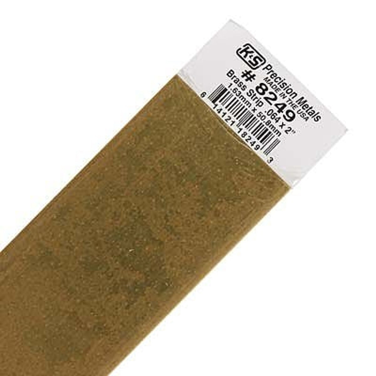 K&S Precision Metals #8249 Brass Strip 0.064" x 2" x 1' NIB