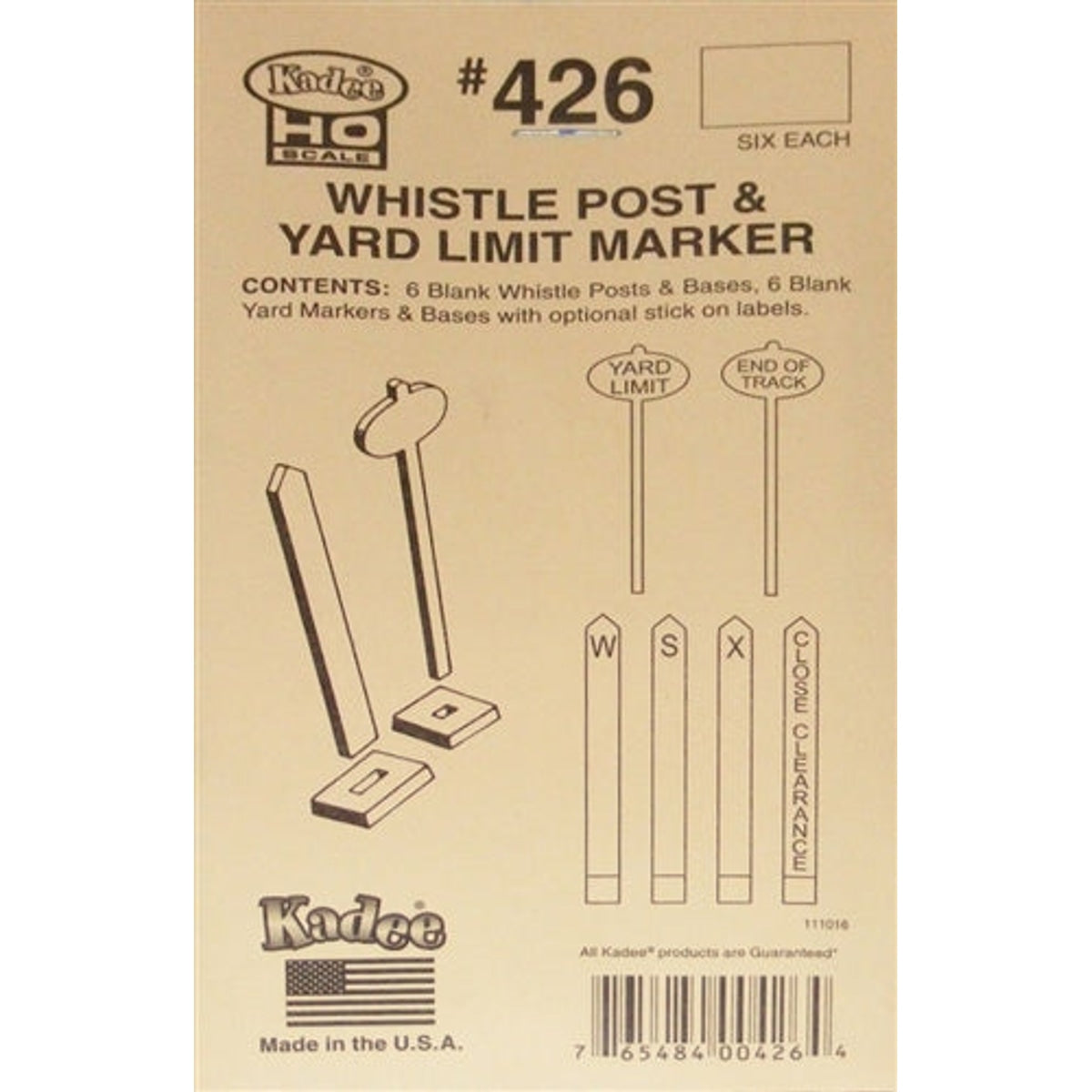 Kadee 426 Whistle Post & Yard Limit Marker NIB
