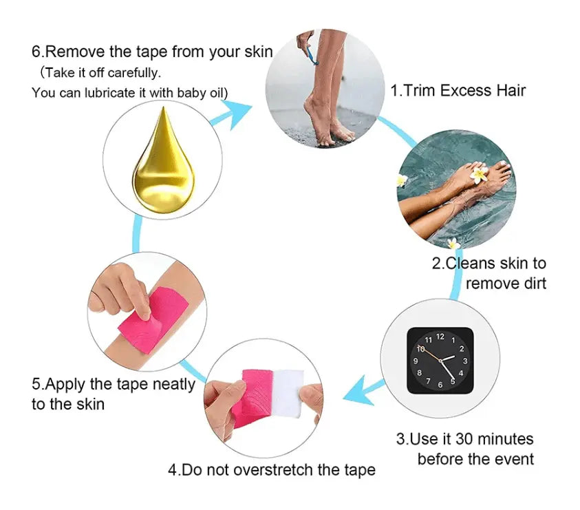 K Tape, Elastic Therapeutic Sports Tape, 2" x 5.5 YD