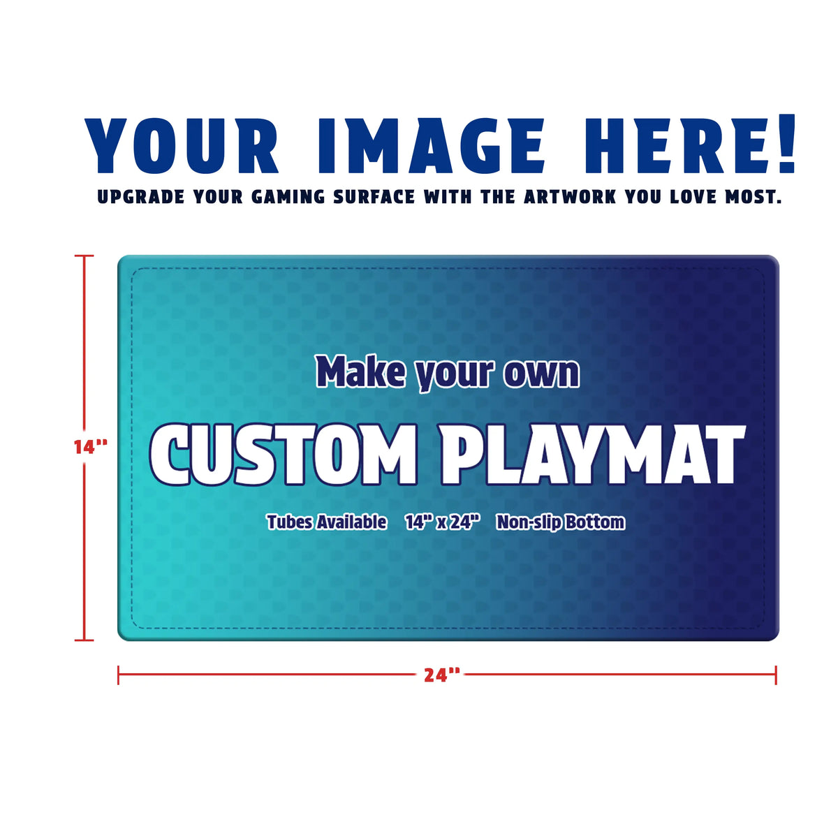 Custom TCG Playmat – 24 x 14 in – Soft Cloth & Rubber Back