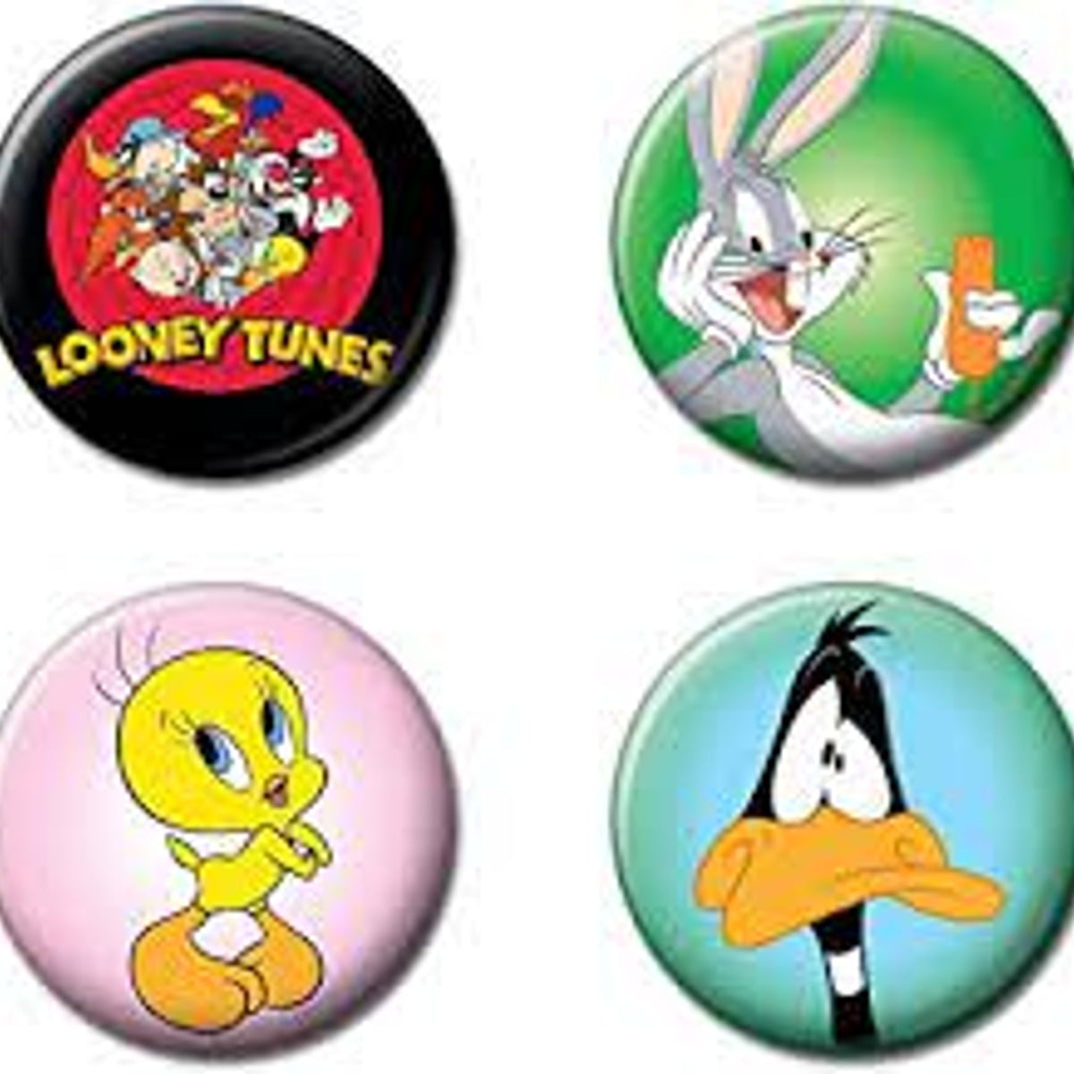 Looney Tunes Characters 4pc Button Set