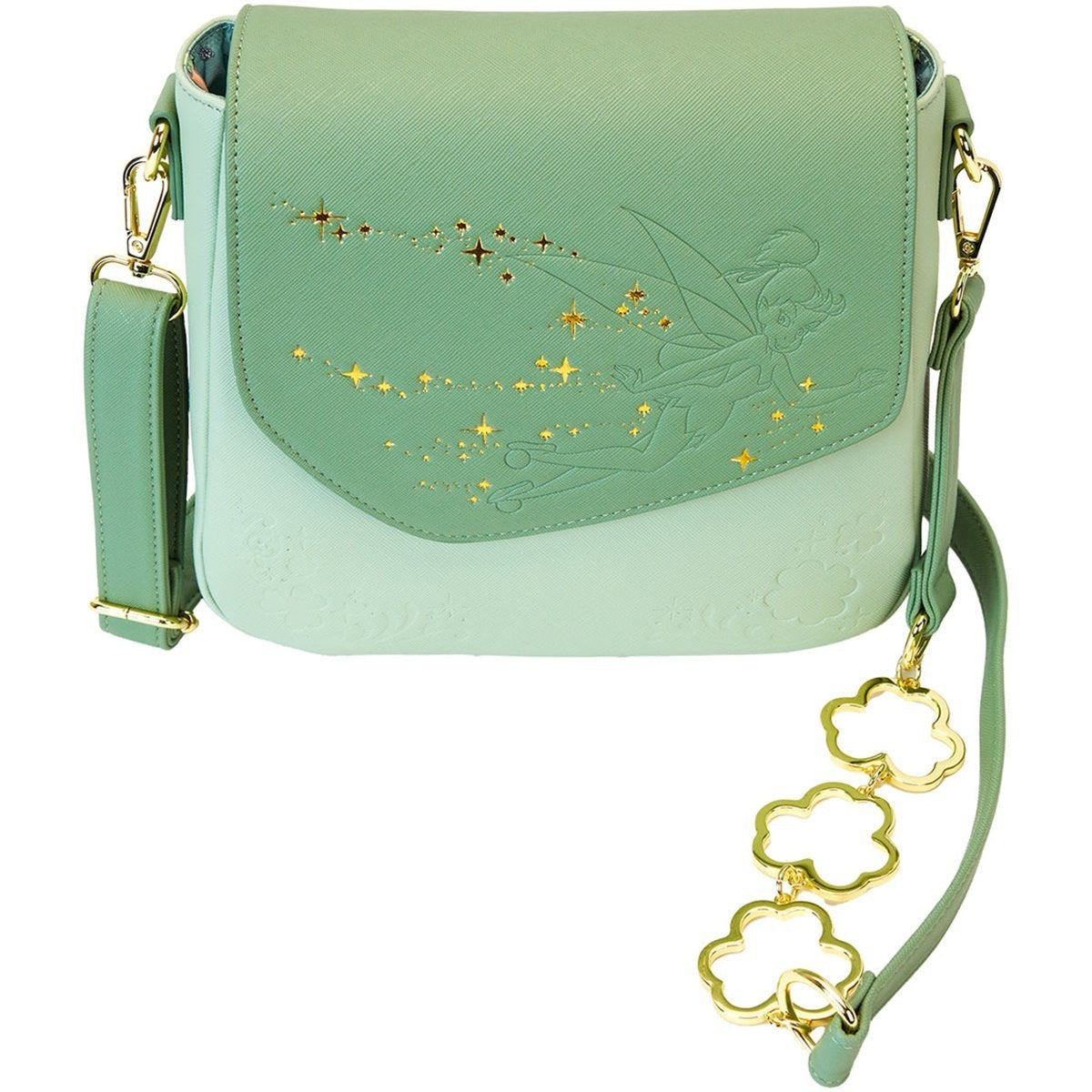Loungefly Disney Tinker Bell Four Leaf Clover Crossbody Purse