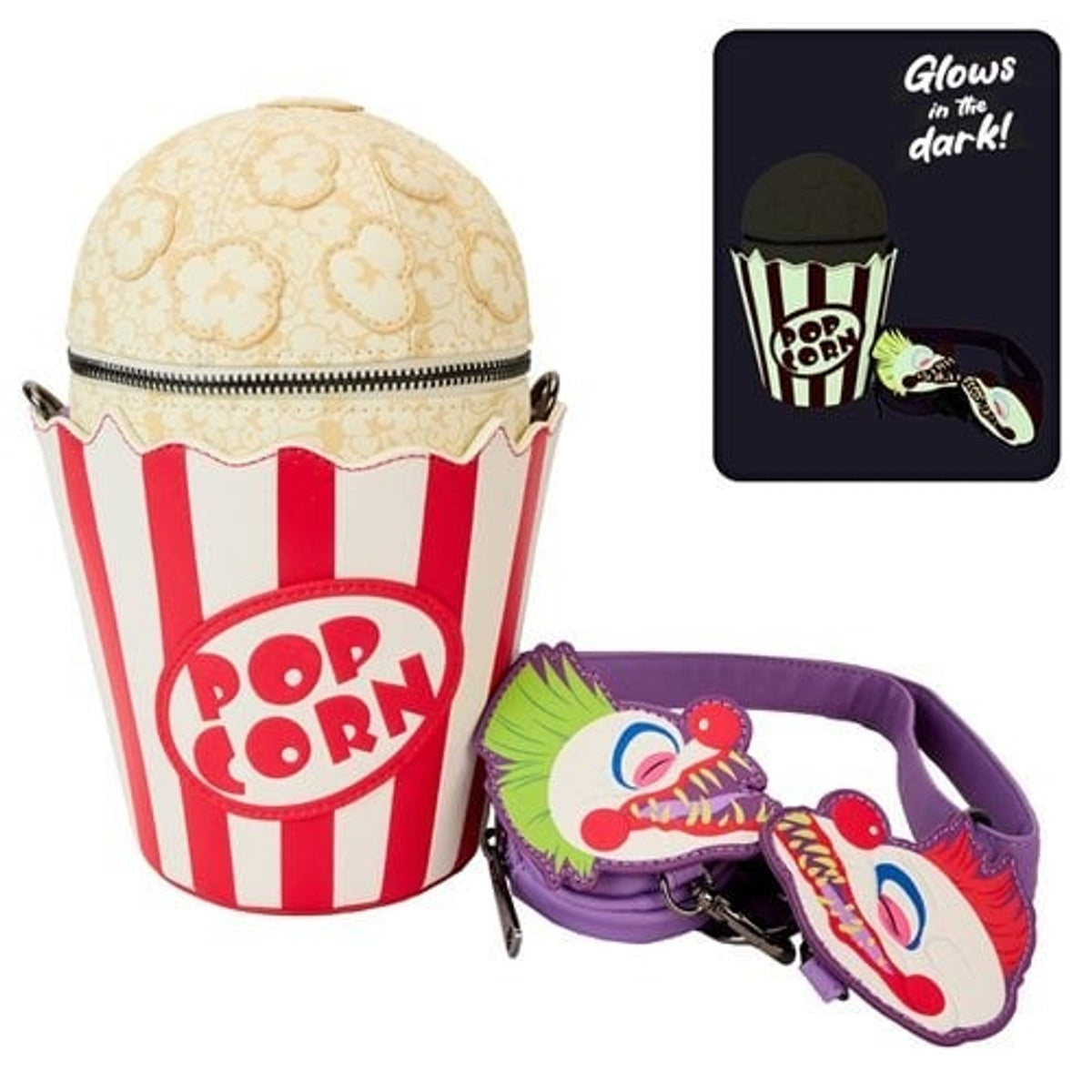 Loungefly Killer Klowns From Outer Space Popcorn Crossbody Bag