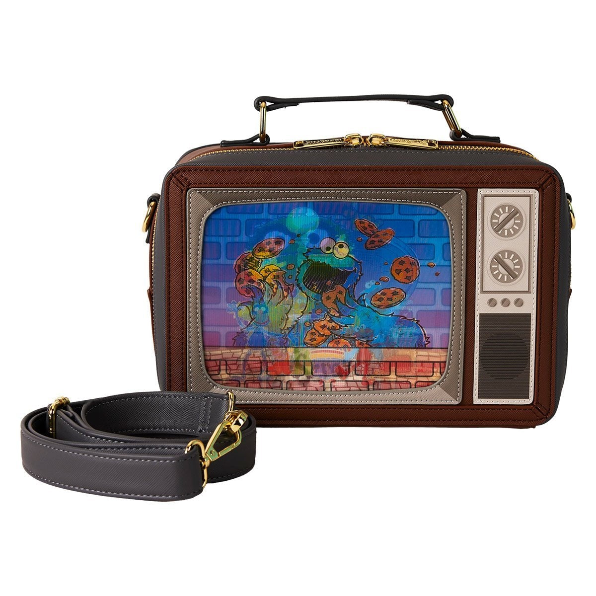 Loungefly Sesame Street Lenticular Retro TV Crossbody Purse