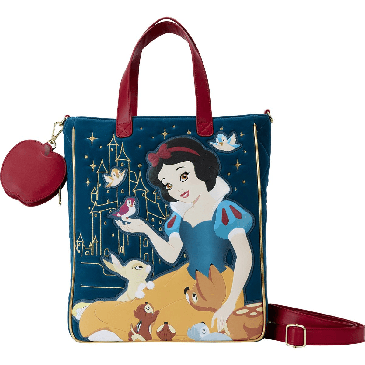 Loungefly Snow White Heritage Quilted Velvet Tote Bag