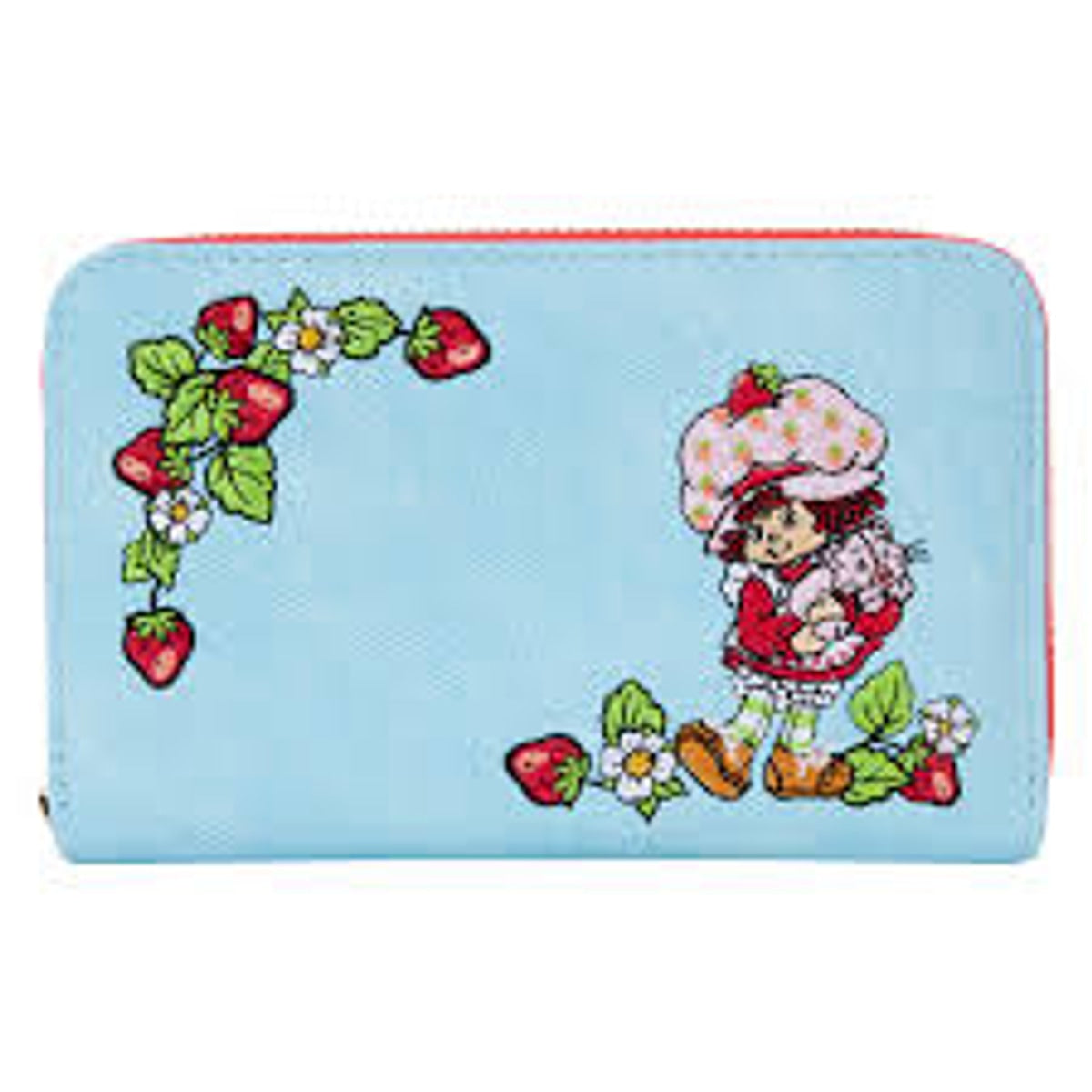Loungefly Strawberry Shortcake Demin Plaid Zip Around Wallet