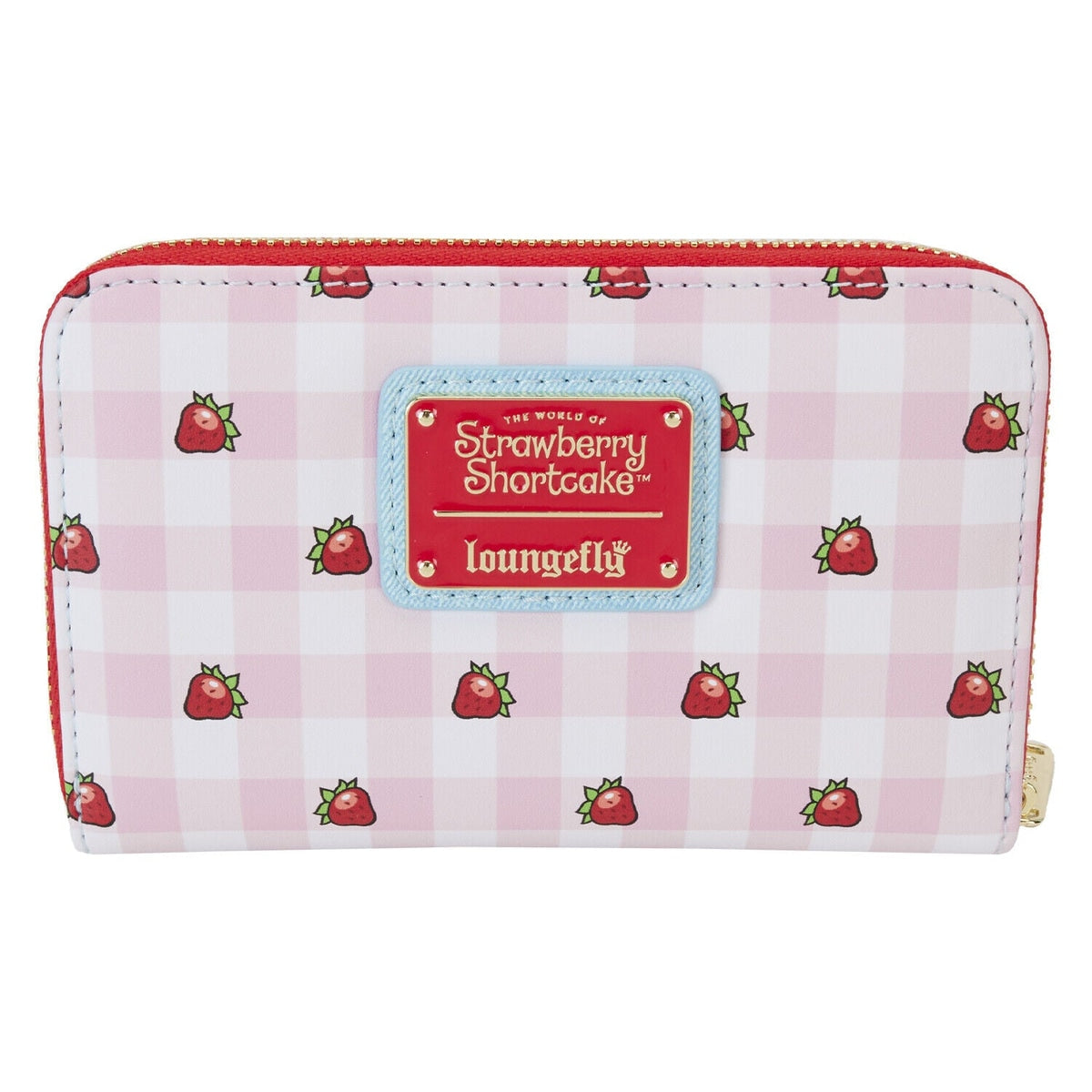 Loungefly Strawberry Shortcake Demin Plaid Zip Around Wallet