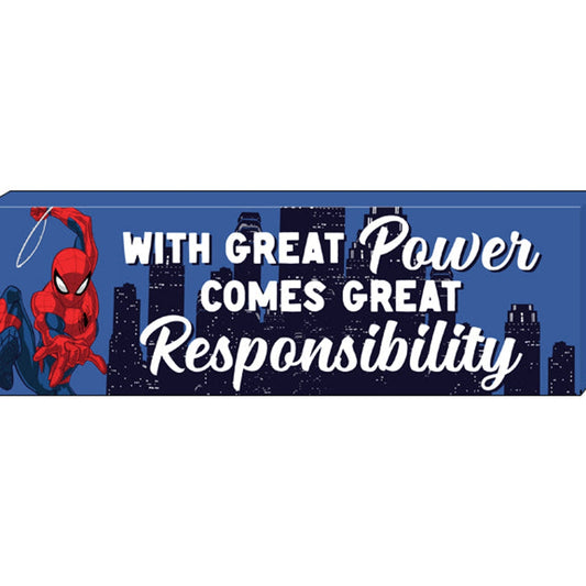 Marvel Spider-Man 3.75" x 12" x 1.5" Box Sign
