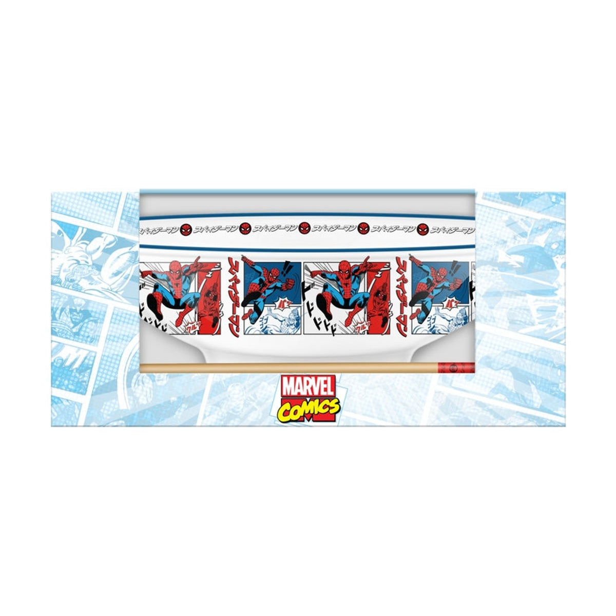 Marvel Spiderman Manga Panels Boxed 30oz Ceramic Ramen Bowl