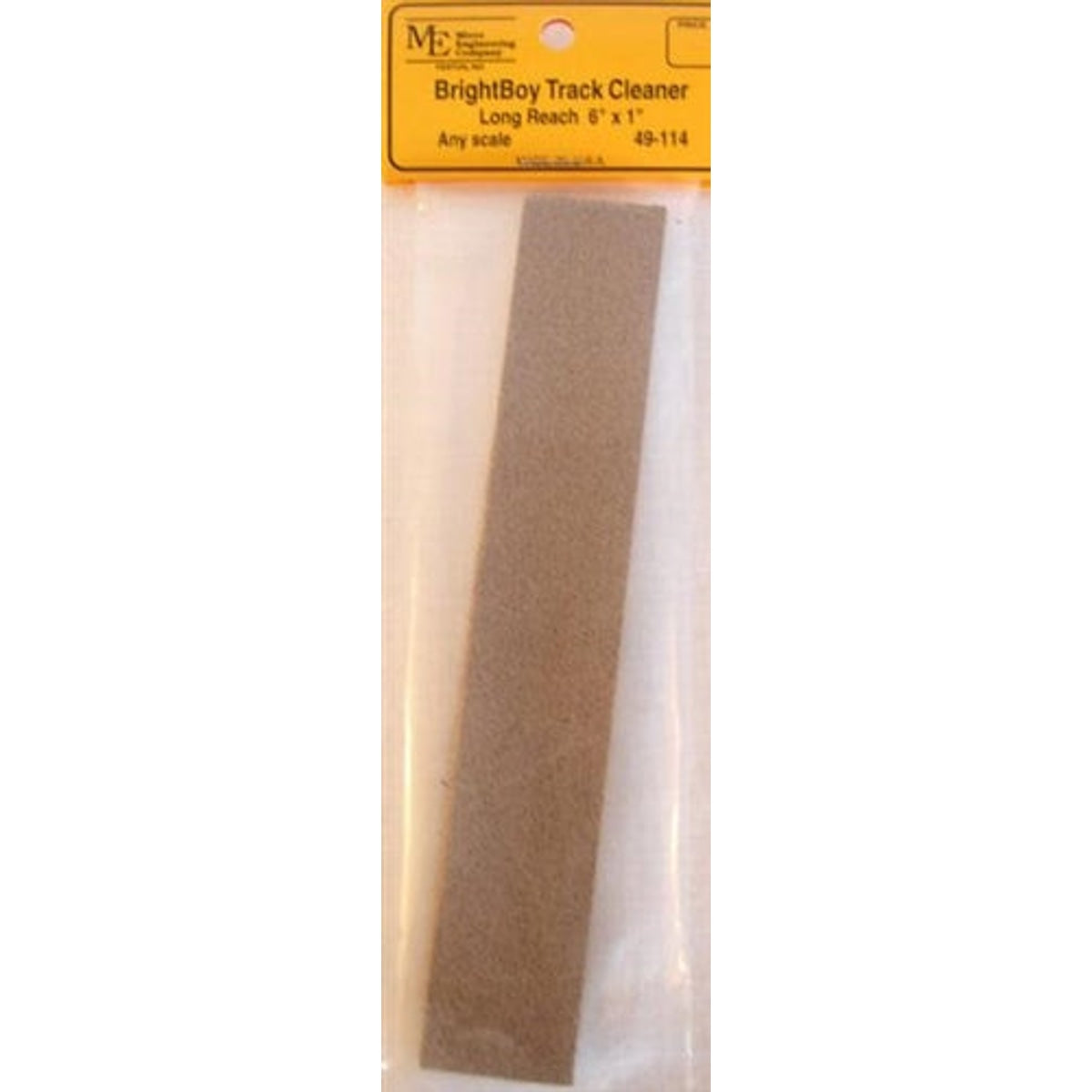 Micro Engineering 49-114 BrightBoy Track Cleaner Long Reach 6" x 1" NIB