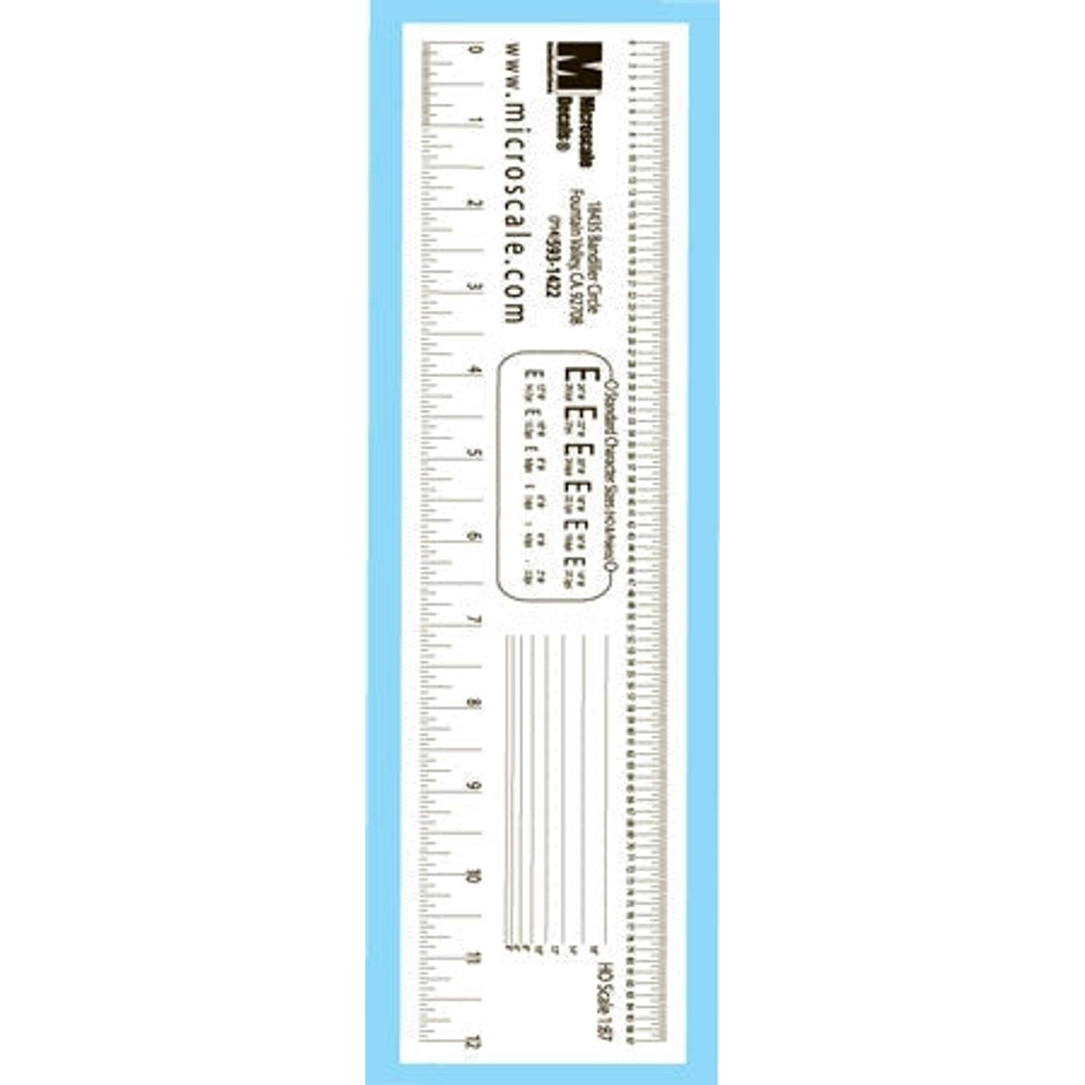 Microscale Clear HO Scale Ruler
