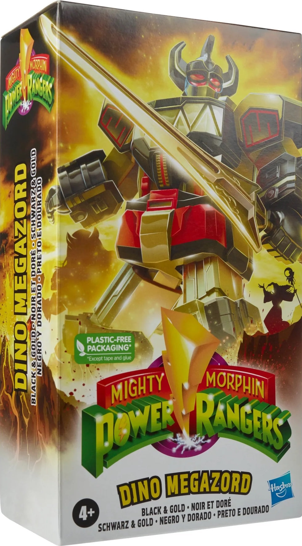 Power Rangers Lightning Mighty Morphin - Black & Gold Dino Megazord (Subpar Packaging)