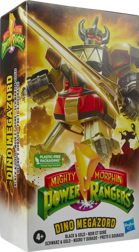 Power Rangers Lightning Mighty Morphin - Black & Gold Dino Megazord (Subpar Packaging)