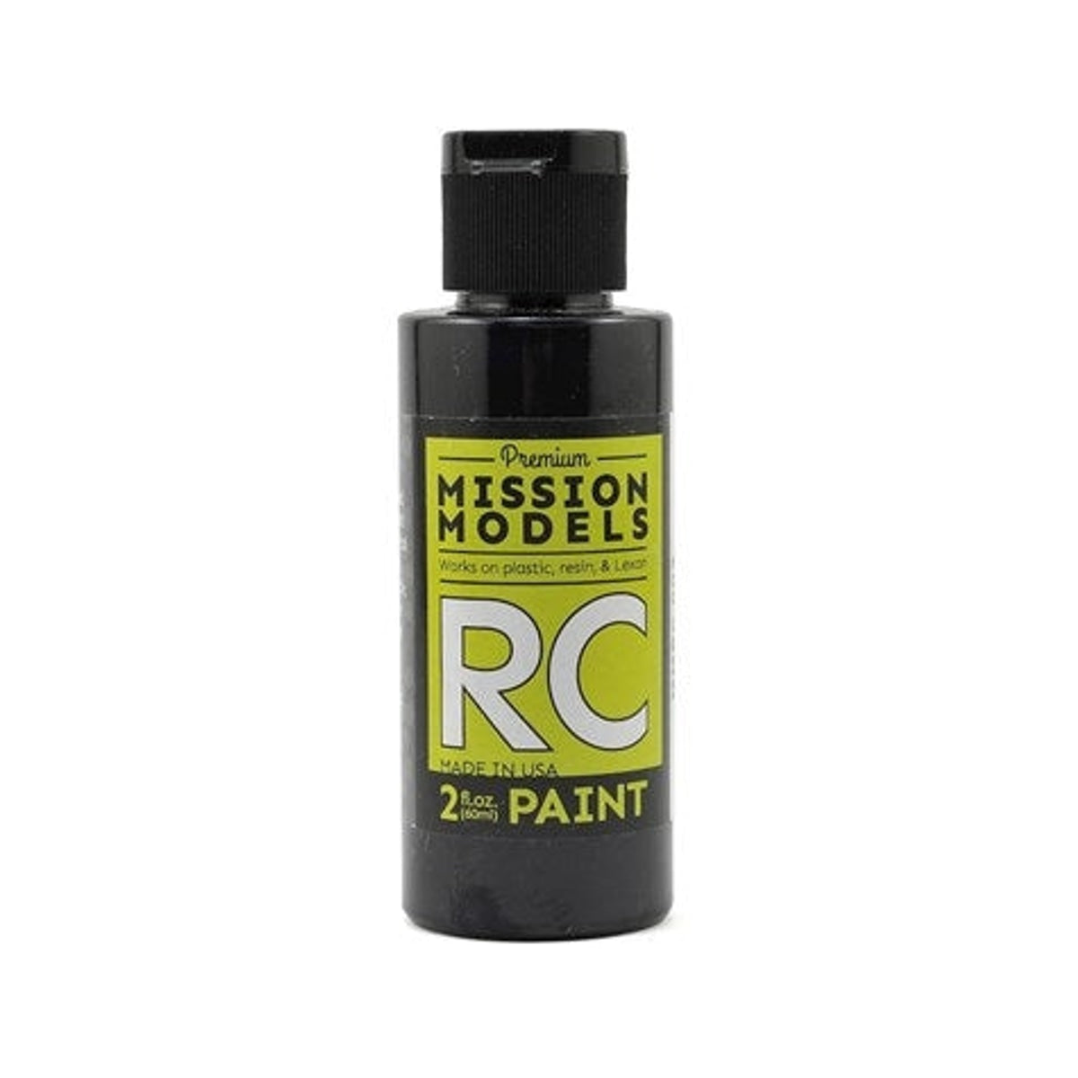 Mission Models MMRC-002 Water-based RC Paint, 2 oz bottle, Black