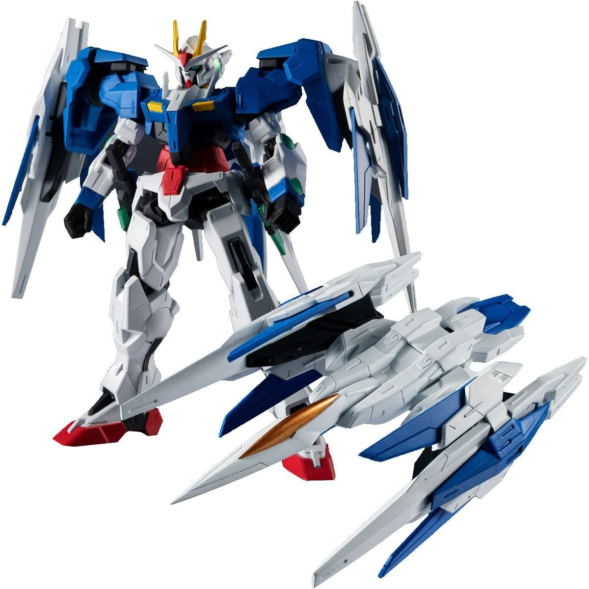 Mobile Suit Gundam GN-0000 + GNR-010 00 Raiser Gundam Universe Action Figure