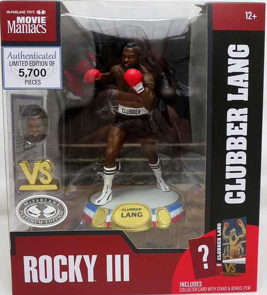 Rocky III (1982) Clubber Lang 6in Posed Figure McFarlane Toys - Platinum