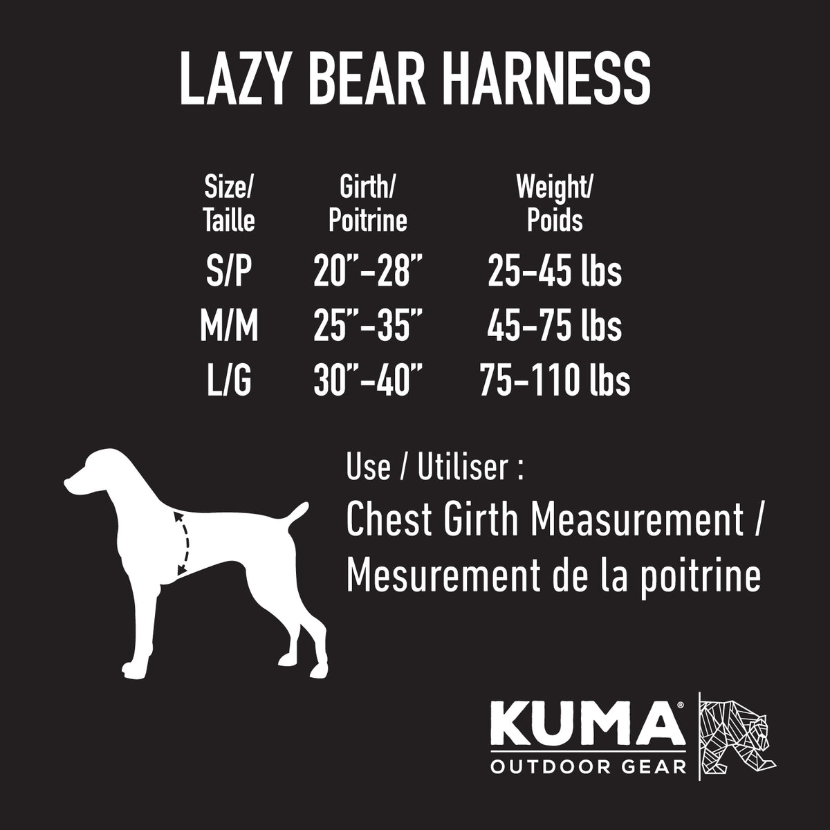 Lazy Bear Dog Harness
