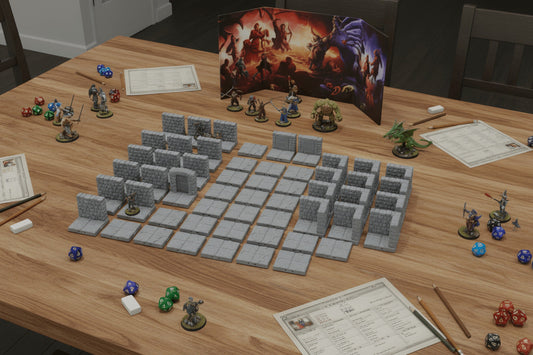 28mm Modular Dungeon Terrain Starter – 54 Pieces