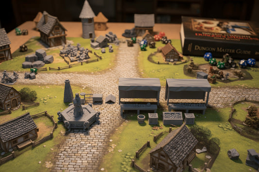 28mm Medieval Market Square Terrain – Fantasy RPG