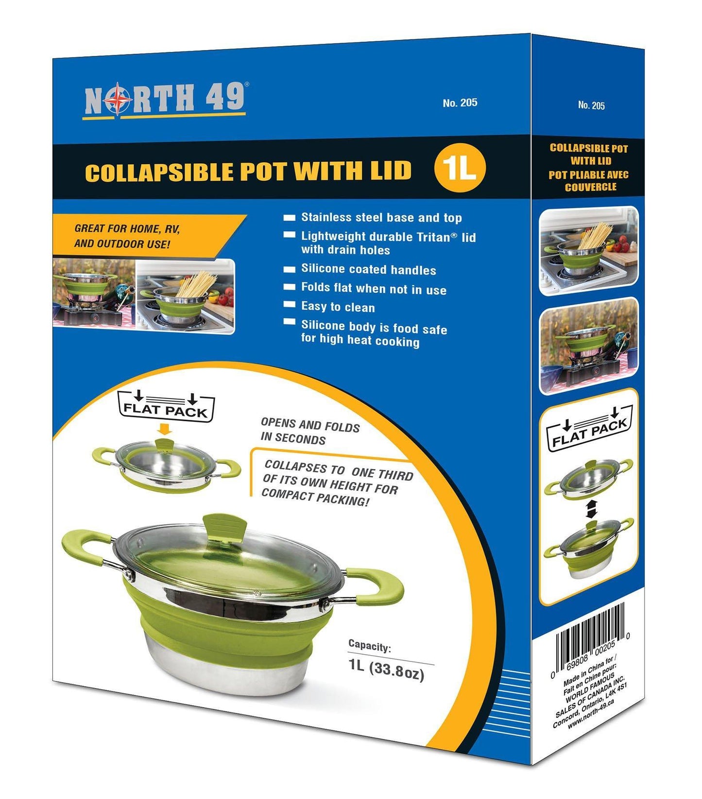 North 49 Collapsible Pot With Lid