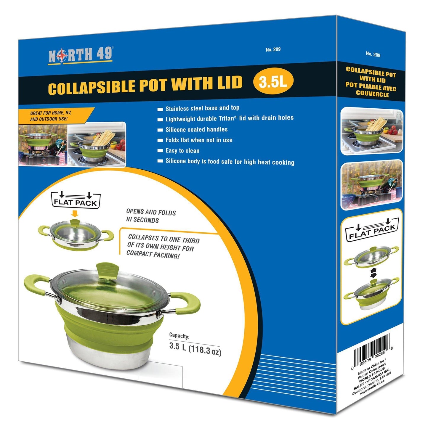 North 49 Collapsible Pot With Lid