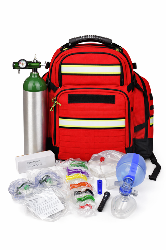 Emergency Oxygen First Responders Backpack Kit with D Cylinder
