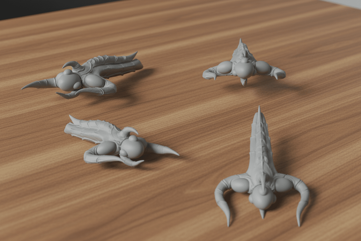 Oq'Uiar Rift Armada – 1:128 Alien Fleet (8 Ships)