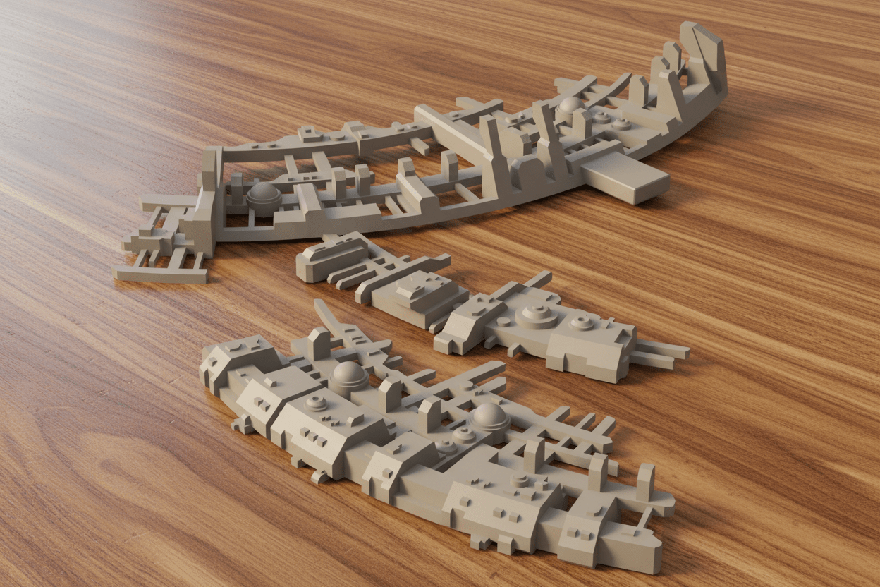 Sci-Fi Space Combat Terrain – Asteroids & Wreckage