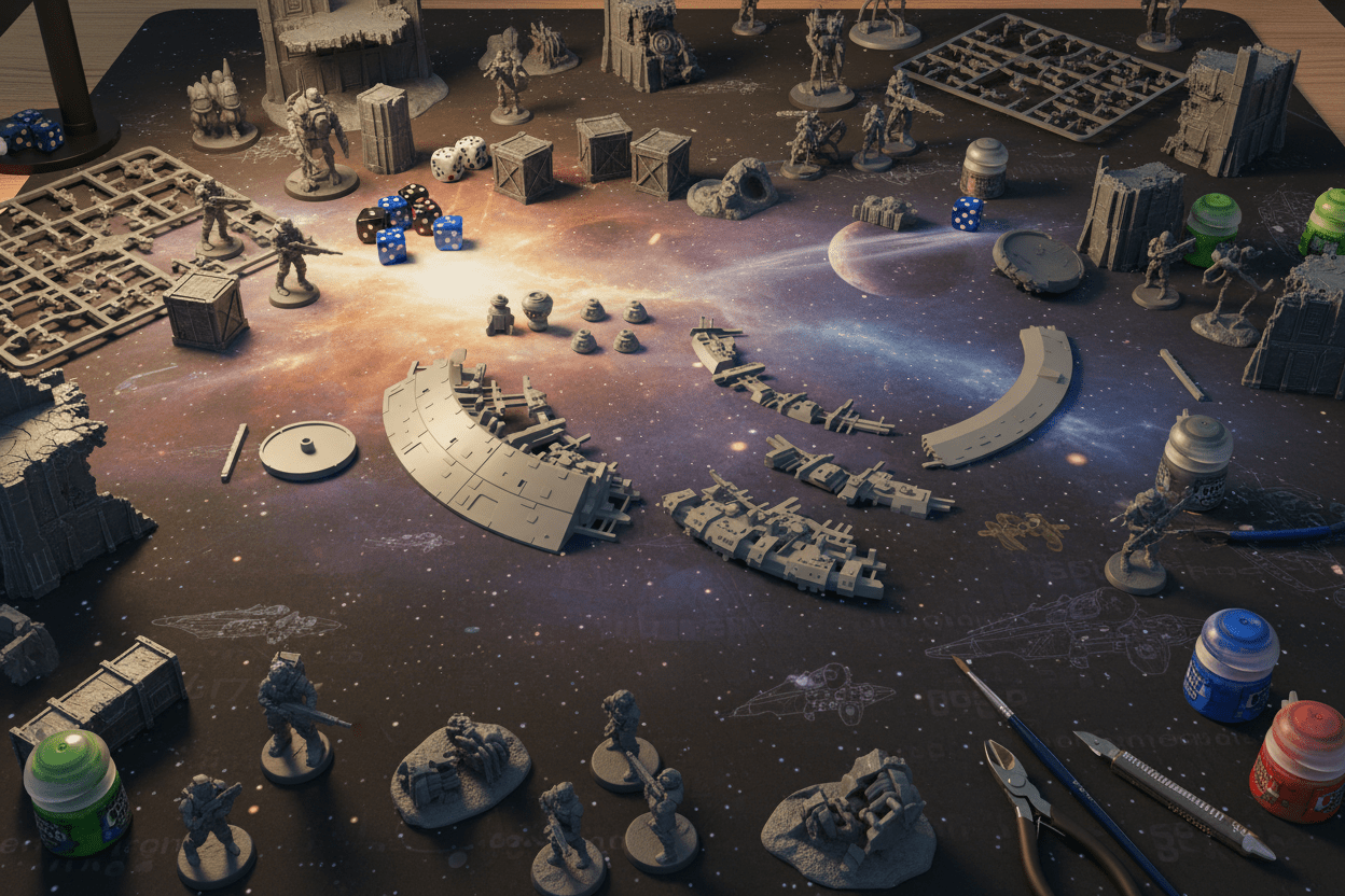 Sci-Fi Space Combat Terrain – Asteroids & Wreckage