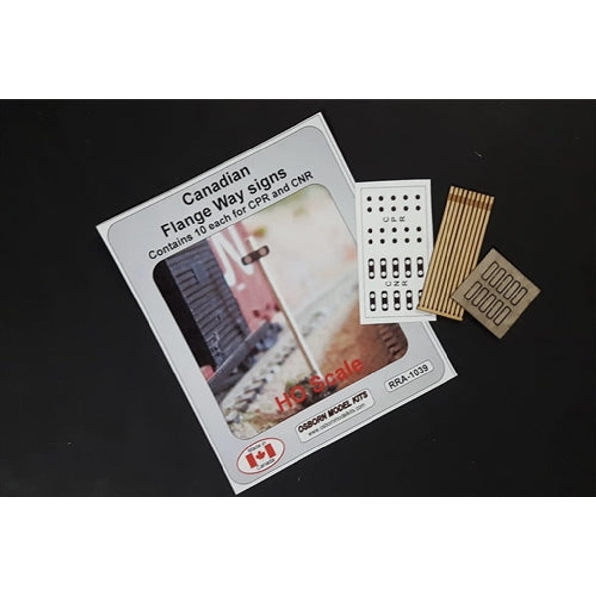 Osborn Model Kits RRA-1039 HO Flange Way Signs Laser Cut Wood KIT NIB