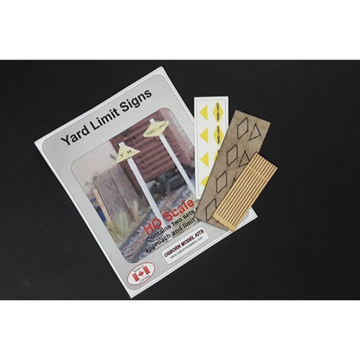 Osborn Model Kits RRA-1053 HO Yard Limit Signs Laser Cut Wood KIT NIB