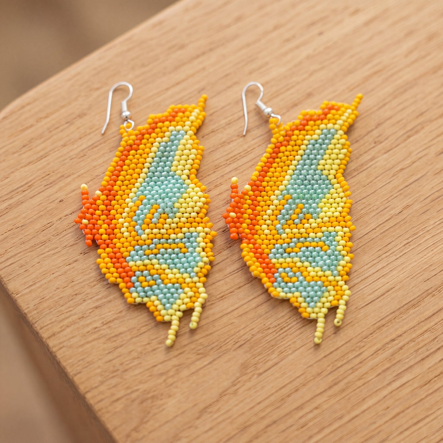 Beaded Butterfly Earrings — Harvest Colourways