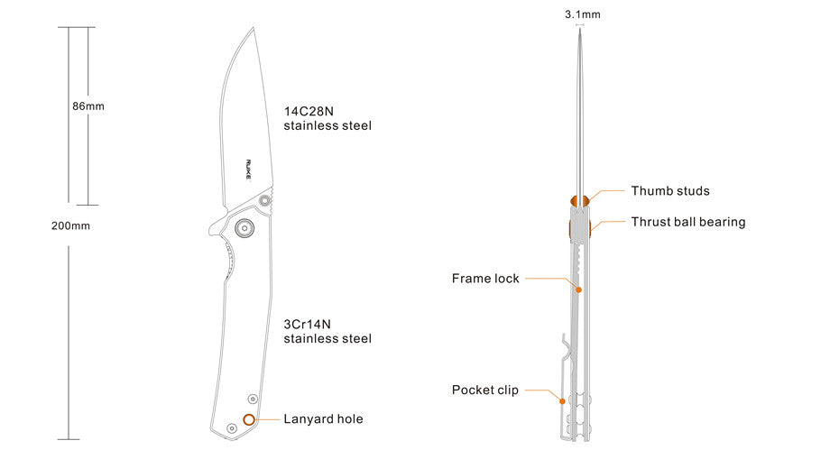 Ruike P801-SF EDC Folding Knife