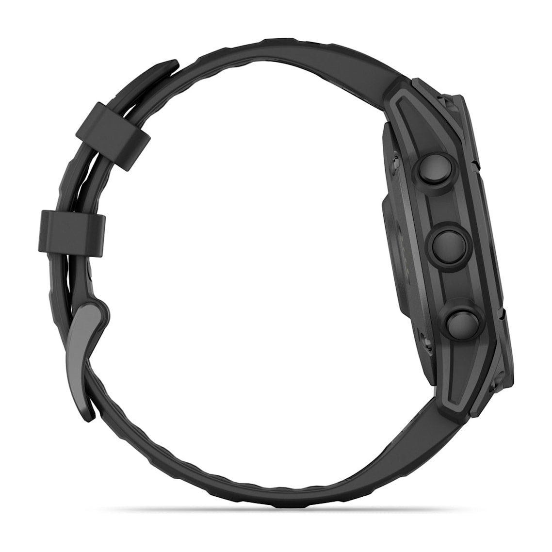 Fēnix® E – 47 mm, AMOLED Slate Gray Steel with Black Silicone Band